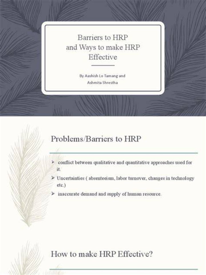 How can we make HRP effective?