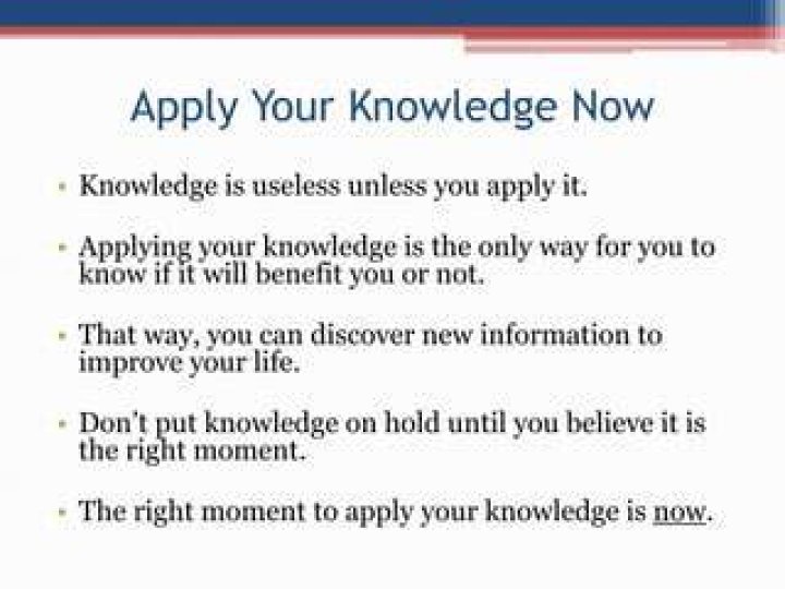 How can you apply your knowledge at your job?