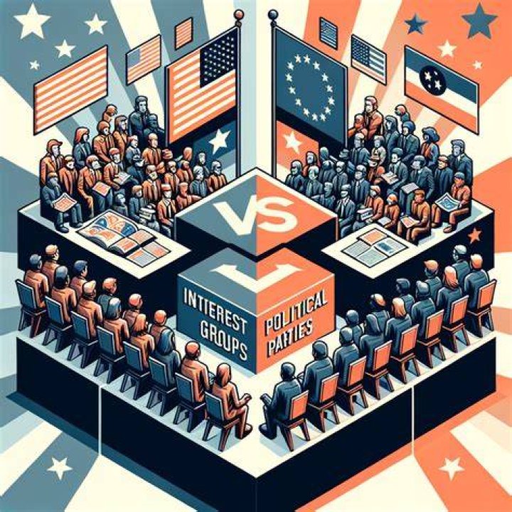 How do interest groups and political parties influence government policy quizlet?