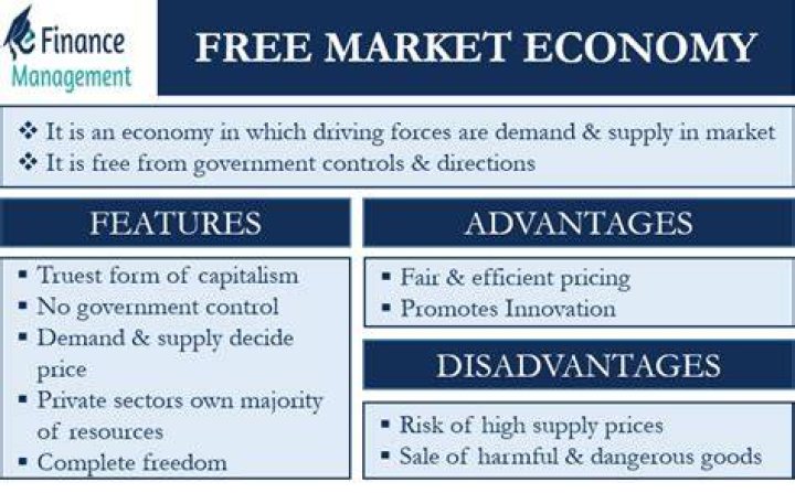 What are 3 advantages of a free market economy?