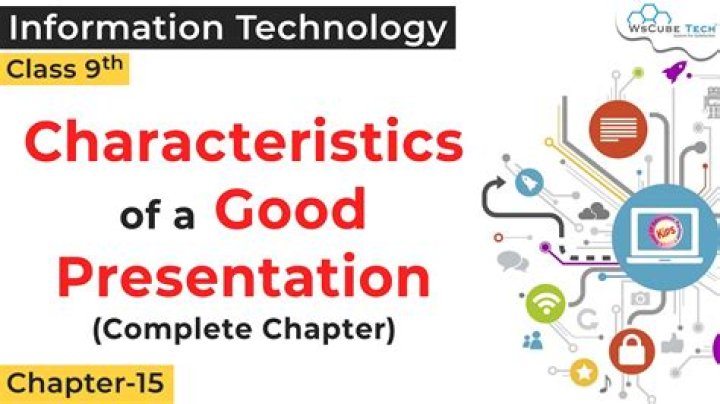 What are the characteristics of a good presentation Class 9?