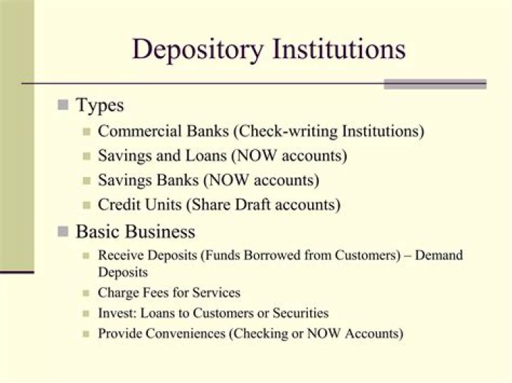 What depository institution is for profit?