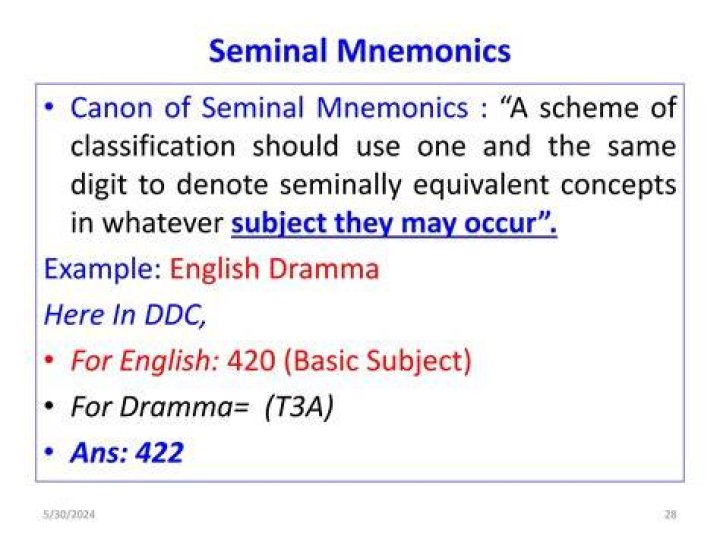 What is a seminal example?