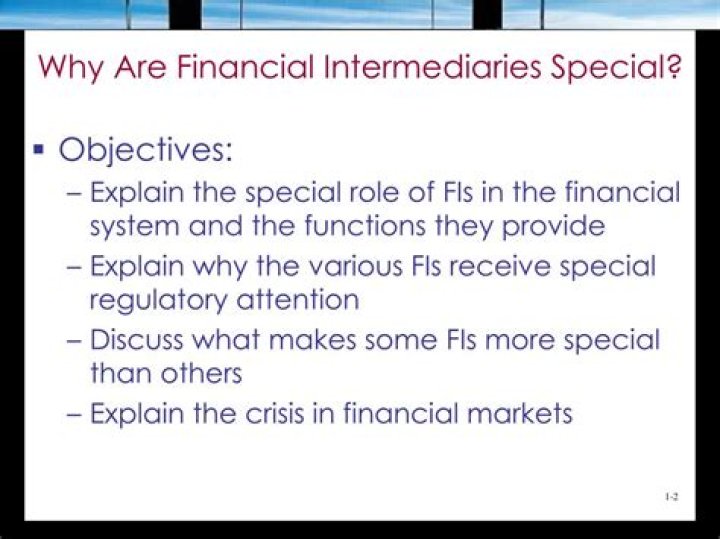Why are financial intermediaries special?